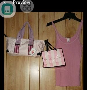 Victoria's Secret Pink and Black Bag